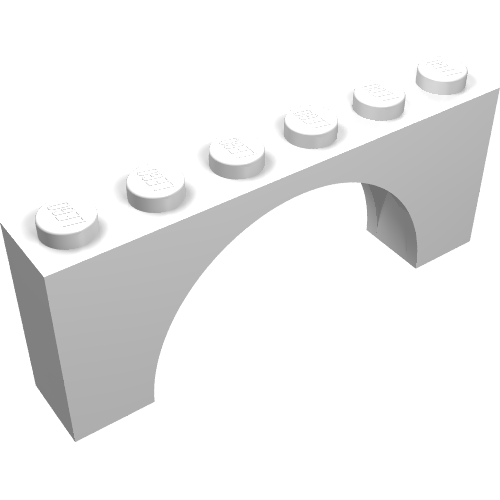 12939 - Arch 1 x 6 x 2 - Thin Top without Reinforced Underside