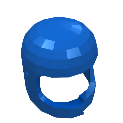16599 - Minifigure, Headgear Helmet Space / Town Reissue with Thick Chin Strap with Simulated Crack
