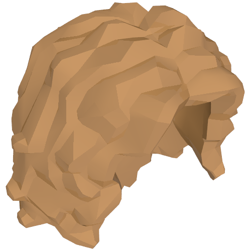 20595 - Minifigure, Hair Female Long Tousled with Center Part