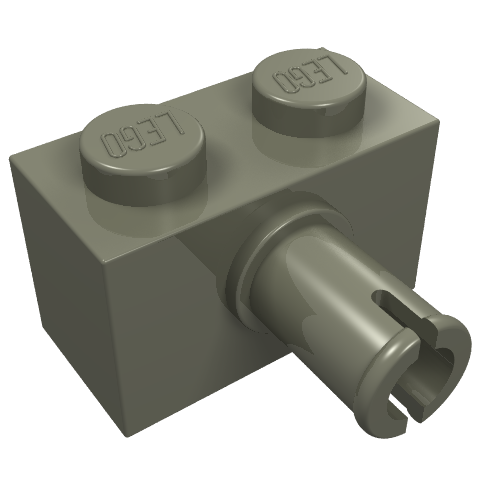 2458 - Brick, Modified 1 x 2 with Pin