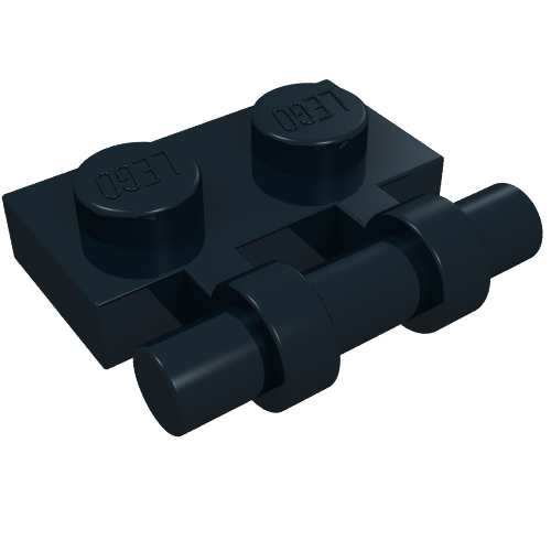 2540 - Plate, Modified 1 x 2 with Bar Handle on Side - Free Ends