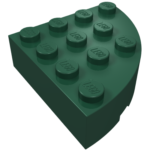 2577 - Brick, Round Corner 4 x 4 Full Brick