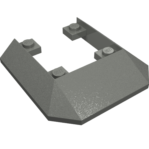 2876 - Wedge 6 x 6 Cutout (Train Roof)