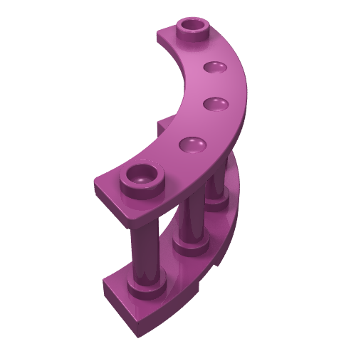 30056 - Fence 4 x 4 x 2 Quarter Round Spindled with 2 Studs