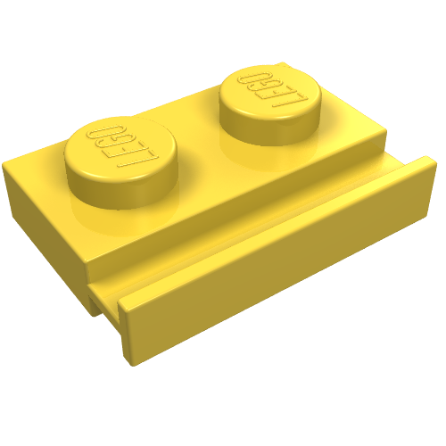 32028 - Plate, Modified 1 x 2 with Door Rail