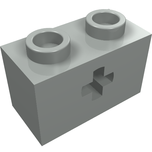 32064a - Technic, Brick 1 x 2 with Axle Hole and Inside Side Supports