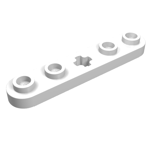 32124 - Technic, Plate 1 x 5 with Smooth Ends, 4 Studs and Center Axle Hole