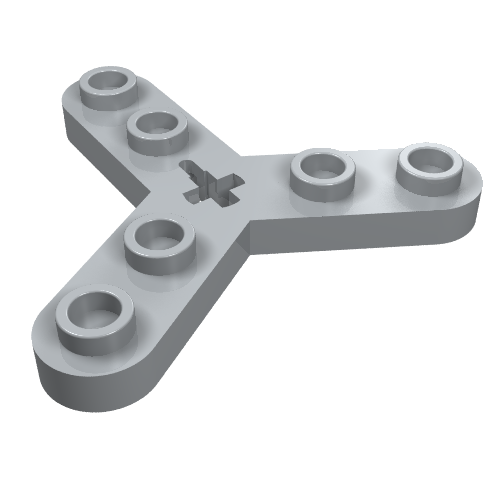 32125 - Technic, Plate Rotor 3 Blade with Smooth Ends and 6 Studs (Propeller)