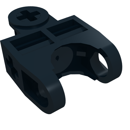 32174 - Technic, Axle Connector 2 x 3 with Ball Joint Socket - Open Sides, Angled Forks with Closed Axle Holes