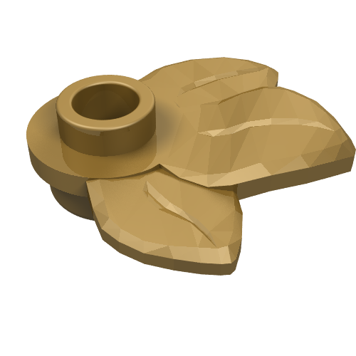 32607 - Plant Plate, Round 1 x 1 with 3 Layered Leaves