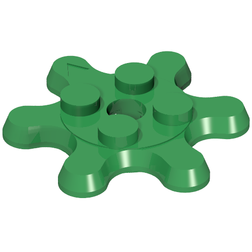35442 - Plate, Round 2 x 2 Gear 6 Tooth