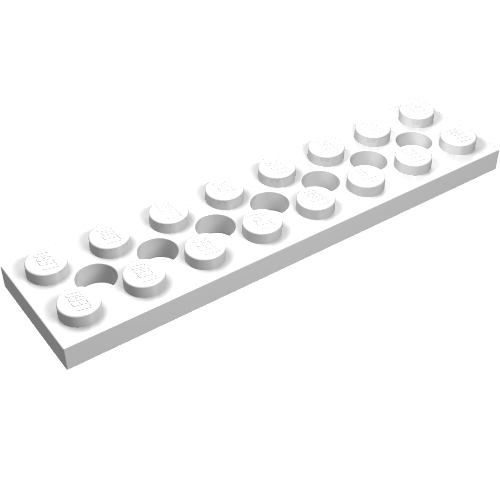 3738 - Technic, Plate 2 x 8 with 7 Holes