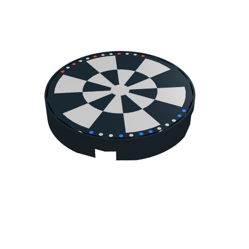 4150ps3 - Tile, Round 2 x 2 with Dejarik Hologameboard Pattern