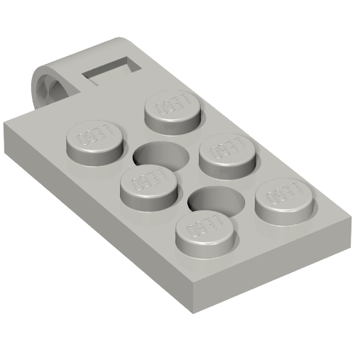 43045 - Hinge Plate 2 x 4 with Pin Hole and 2 Holes - Top