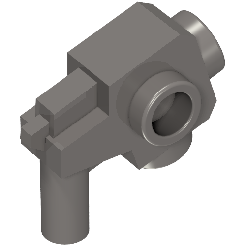 44709 - Minifigure, Weapon Gun, Blaster with Studs on Sides, Bottom, and Front