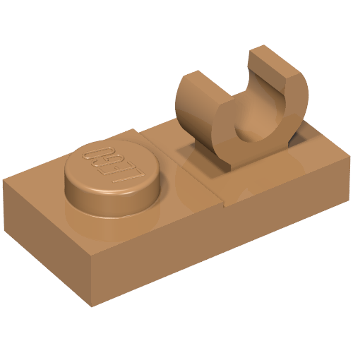 44861 - Plate, Modified 1 x 2 with Open O Clip on Top