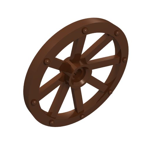 4489b - Wheel Wagon Large 33mm D., Hole Notched for Wheels Holder Pin