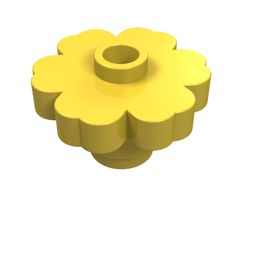 4728 - Plant Flower 2 x 2 Rounded - Open Stud