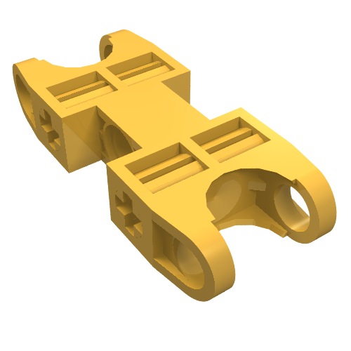 47296 - Technic, Axle and Pin Connector 2 x 5 with 2 Ball Joint Sockets, Open Sides