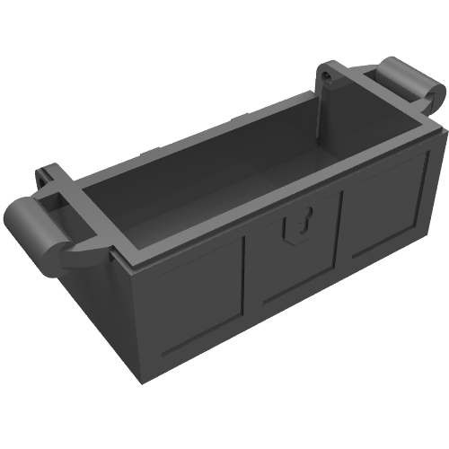4738a - Container, Treasure Chest Bottom with Slots in Back