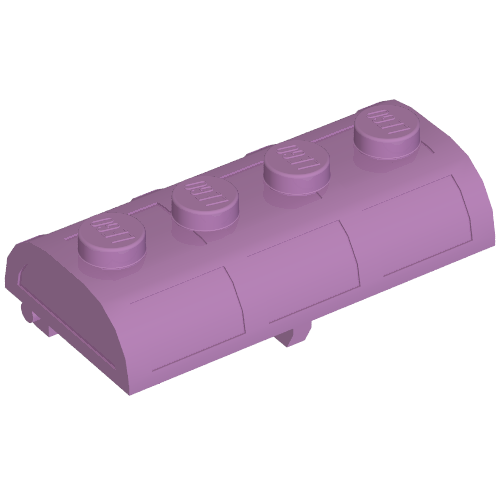 4739a - Container, Treasure Chest Lid Curved with Thick Hinge
