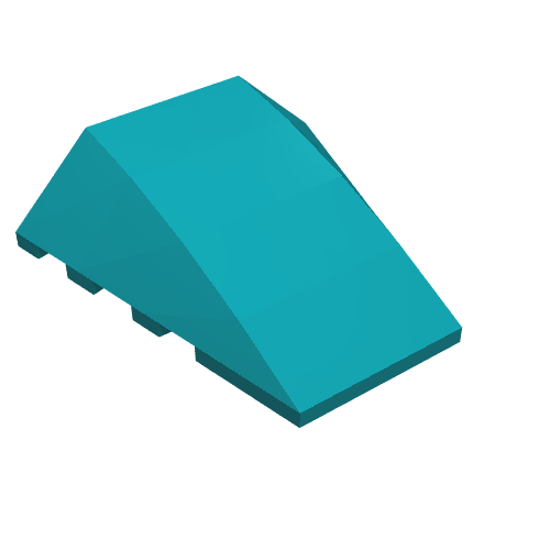 47753 - Wedge 4 x 4 Triple Curved No Studs