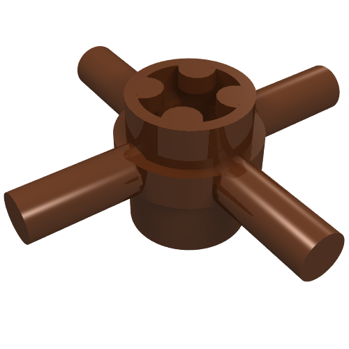 48723 - Technic, Axle Connector Hub with 4 Bars and Pin Hole