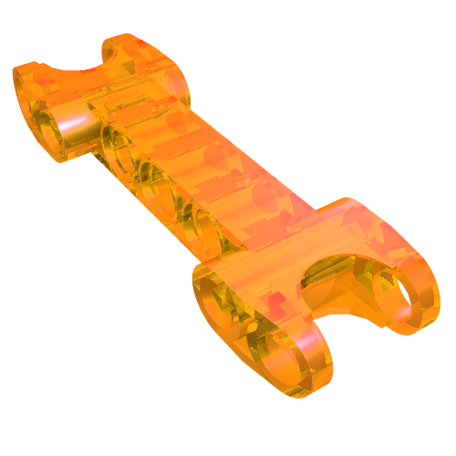 50898 - Technic, Axle and Pin Connector 2 x 7 with 2 Ball Joint Sockets, Rounded Ends