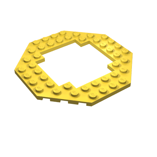 6063 - Plate, Modified 10 x 10 Octagonal with 6 x 6 Open Center