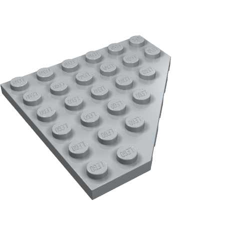 6106 - Wedge, Plate 6 x 6 Cut Corner