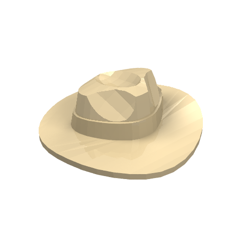 61506 - Minifigure, Headgear Hat, Wide Brim Outback Style (Fedora)