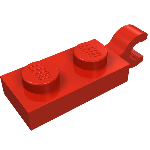 63868 - Plate, Modified 1 x 2 with Clip on End (Horizontal Grip)