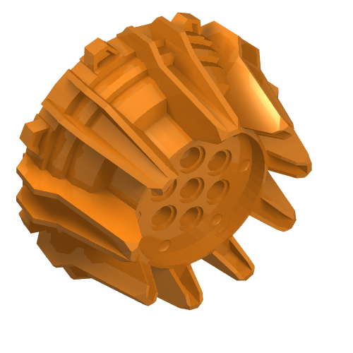 64712 - Wheel Hard Plastic with Small Cleats and Flanges
