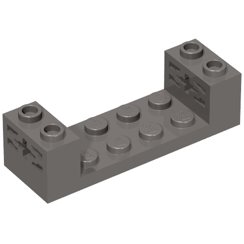 65635 - Technic, Brick 2 x 6 x 1 1/3 with Axle Holes and Bottom Pins