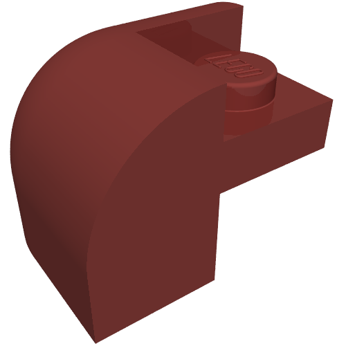 67810 - Slope, Curved 2 x 2 x 1 1/3 Corner Round with Recessed Stud