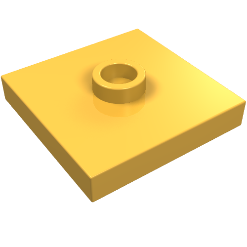 87580 - Plate, Modified 2 x 2 with Groove and 1 Stud in Center (Jumper)