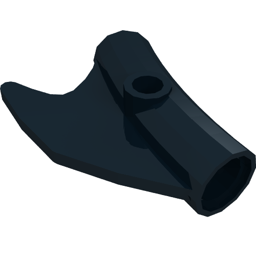 87745 - Technic, Pin Connector Round Curved with Fin and Hole