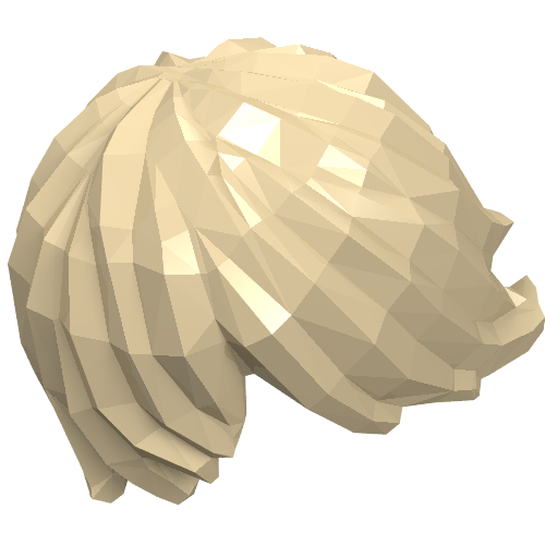 87991 - Minifigure, Hair Tousled with Side Part