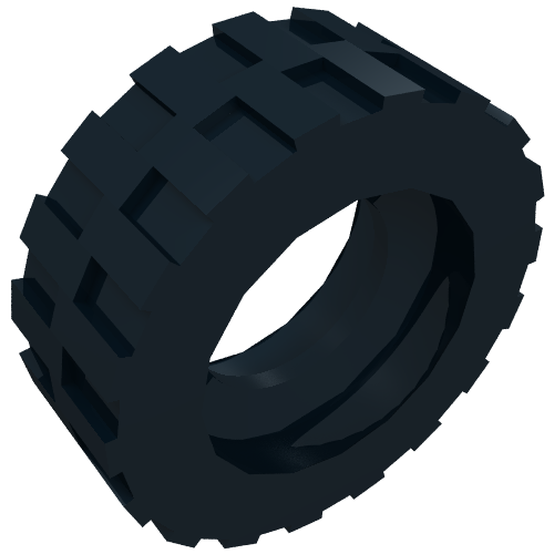 92409 - Tire 17.5mm D. x 6mm with Shallow Staggered Treads - Band Around Center of Tread
