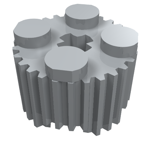 92947 - Brick, Round 2 x 2 with Axle Hole and Grille / Fluted Profile