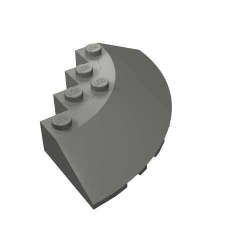 95188 - Brick, Round Corner 6 x 6 with Slope 33 Edge, Facet Cutout