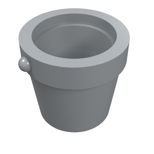 95343 - Minifigure, Utensil Bucket 1 x 1 x 1 Tapered with Handle Holders