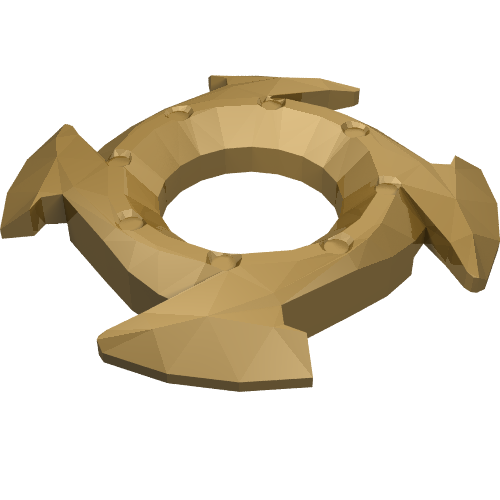 98341 - Ring 4 x 4 with 2 x 2 Hole and 4 Arrow Ends (Ninjago Spinner Crown)