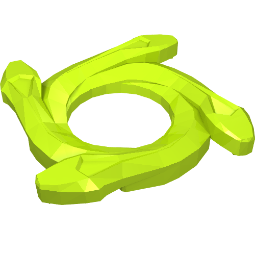 98342 - Ring 4 x 4 with 2 x 2 Hole and 4 Snake Head Ends (Ninjago Spinner Crown)