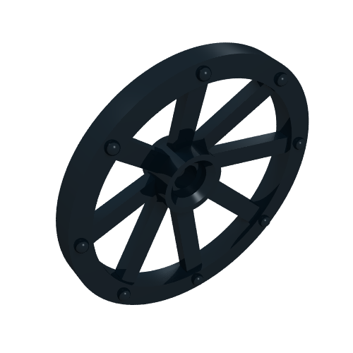 4489a - Wheel Wagon Large 33mm D., Hole Round for Wheels Holder Pin