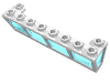 89648c02 - Window 2 x 8 x 2 Boat with Trans-Light Blue Glass (89648 / 89649)