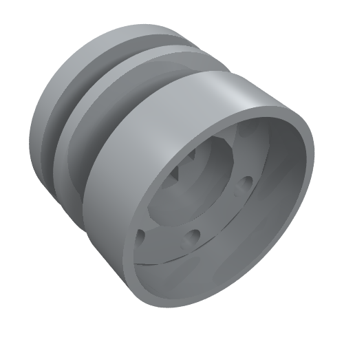 55982 - Wheel 18mm D. x 14mm with Axle Hole, Fake Bolts and Shallow Spokes